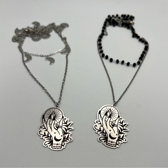 Stylish Witchy Chic Layered Necklace Set -Trendy Esoteric Edgy Necklace - Picture 8 of 8